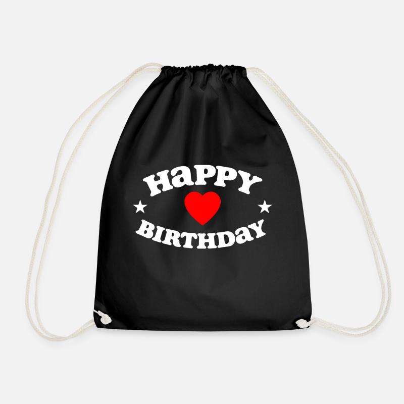 Happy Birthday To You - Drawstring Bag - black
