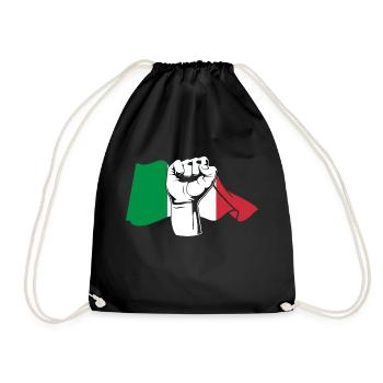 Faust Italian Italia Italy - Drawstring Bag - black - Front
