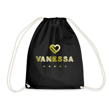 Vanessa Herz - Drawstring Bag - black - Front