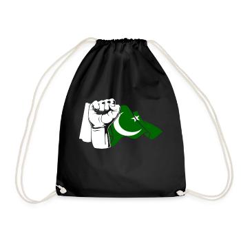 Faust Pakistani Pakistan - Drawstring Bag - black - Front