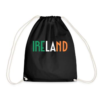 Ireland - Drawstring Bag - black - Front