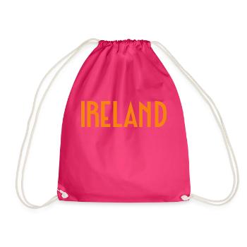 Ireland - Drawstring Bag - fuchsia - Front