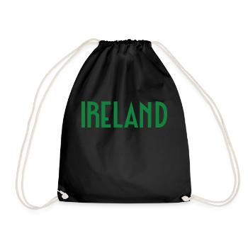 Ireland - Drawstring Bag - black - Front