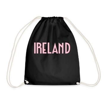 Ireland - Drawstring Bag - black - Front