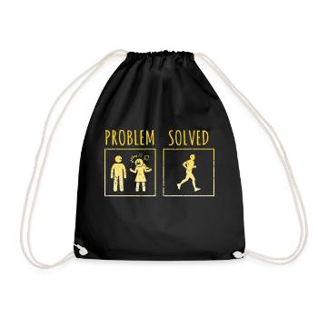 PROBLÈME RÉSOLU Awesome Funny Running Designs - Sac de sport léger - noir - Devant