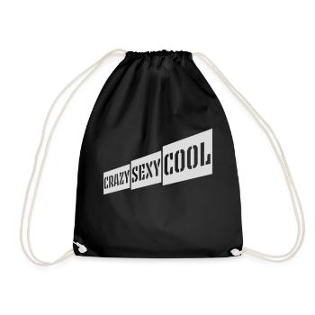 crazy sexy cool design - Drawstring Bag - black - Front