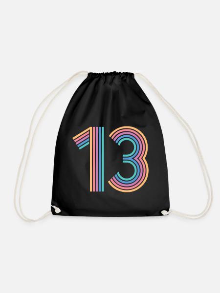 Cooles Geschenk zum 13. Geburtstag von 13 - 13 Jahren - Turnbeutel - Schwarz