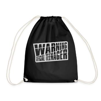 avertissement citation officielle d’adolescent - Sac de sport léger - noir - Devant