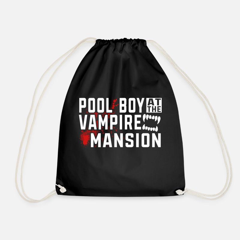 Pool Boy in der Vampir-Villa Halloween - Turnbeutel - Schwarz