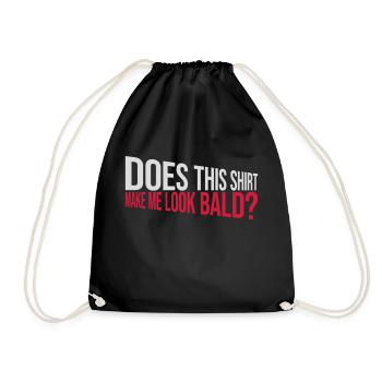 Look chemise chauve citation - Sac de sport léger - noir - Devant