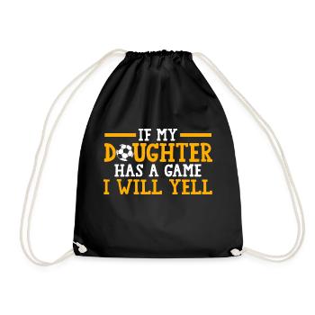 Soccer Mom Tochter Soccer Mom Sport Geschenk - Turnbeutel - Schwarz - Vorne