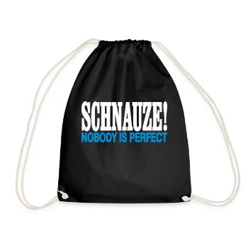 Schnauze Nobody is perfect:Nase Voll Schnauze Voll - Turnbeutel - Schwarz - Vorne
