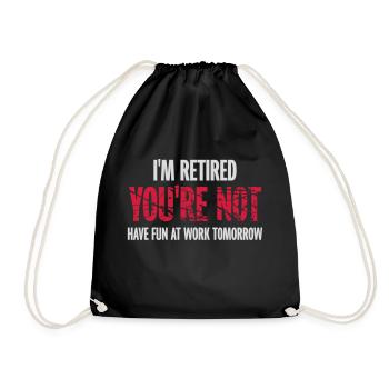 have fun at work - Drawstring Bag - black - Front