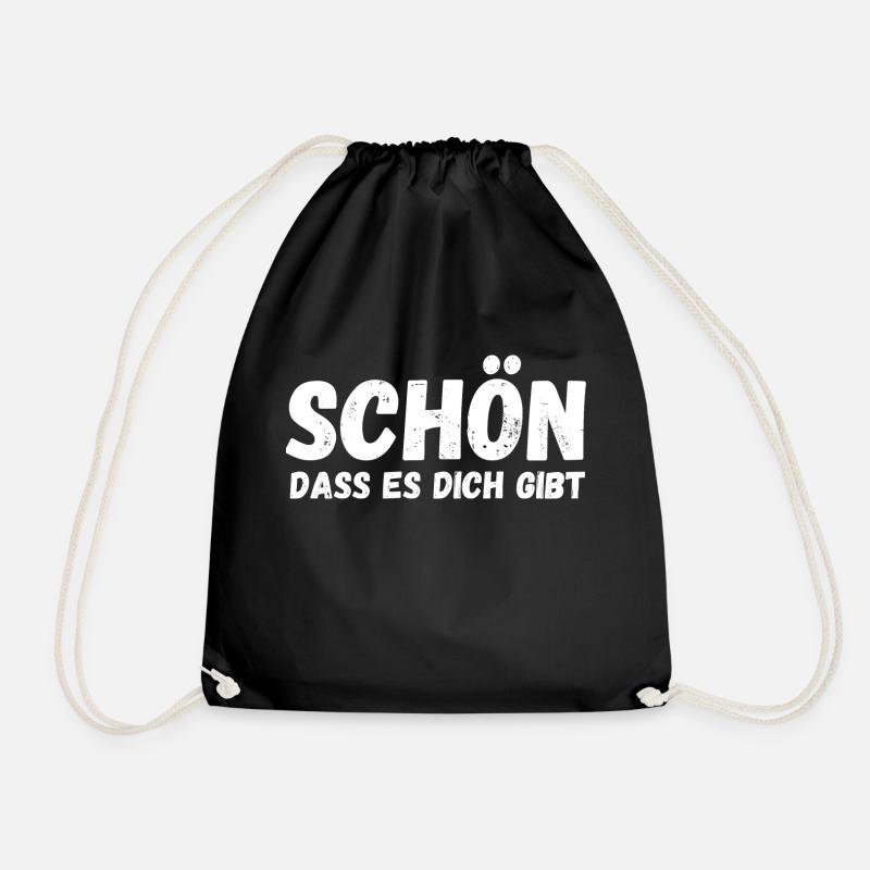 Schön, dass es dich gibt - Turnbeutel - Schwarz