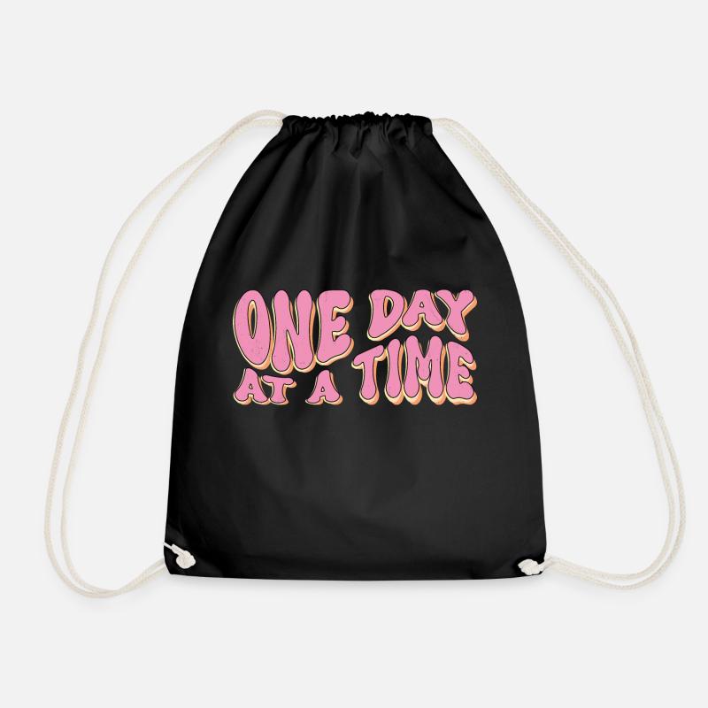 One day at a time - Turnbeutel - Schwarz
