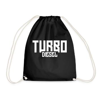Turbo Diesel - Turnbeutel - Schwarz - Vorne