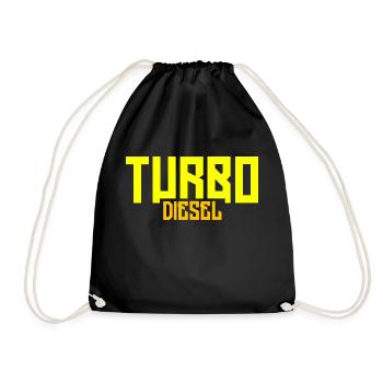 Turbo Diesel - Drawstring Bag - black - Front