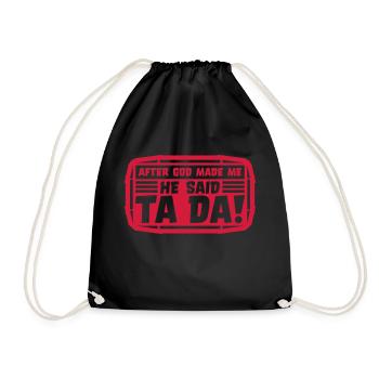 after god made me - Drawstring Bag - black - Front