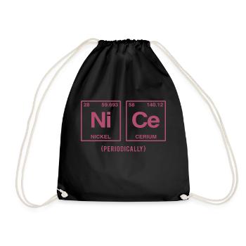 NICE (periodically) - Funny sayings - Drawstring Bag - black - Front