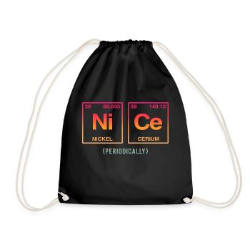 NICE with elements of the periodic table - Drawstring Bag - black - Front