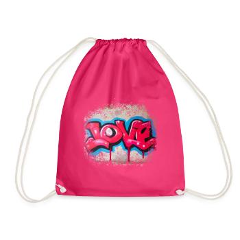 Amour graffiti - Sac de sport léger - fuchsia - Devant