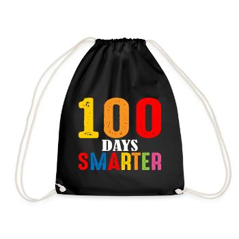 100 Days Smarter - Turnbeutel - Schwarz - Vorne