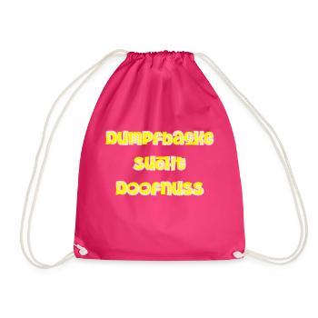 Dumpfbacke Sucht Doofnuss - Turnbeutel - Fuchsia - Vorne