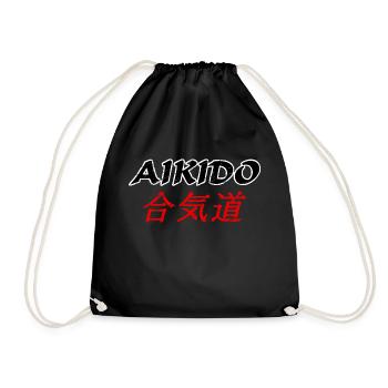 Aikido - Drawstring Bag - black - Front