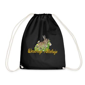 Wesołego Alleluja Happy Easter - Drawstring Bag - black - Front
