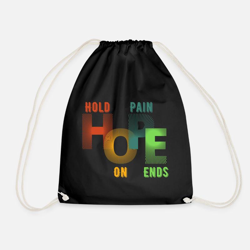 Hope Retro Vintage Color - Drawstring Bag - black