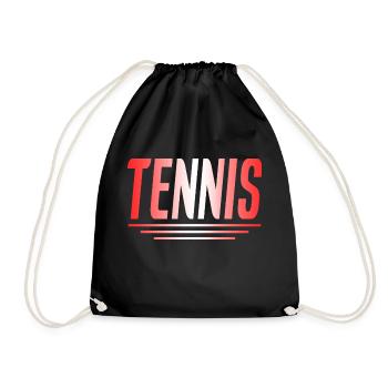 TENNIS TENNISSPIELER TENNISFRAUEN SPORT SCHWEIZ - Turnbeutel - Schwarz - Vorne
