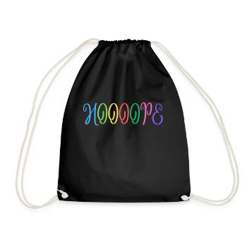 "HOOOOPE: un message positif pour vos murs" - Sac de sport léger - noir - Devant