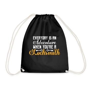 Everyday Is An Adventure When You're A Locksmith K - Turnbeutel - Schwarz - Vorne