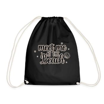 meet me at the beach - Turnbeutel - Schwarz - Vorne