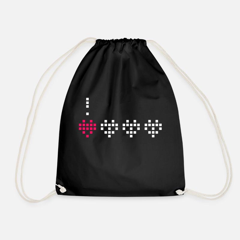 Living Heart. - Drawstring Bag - black