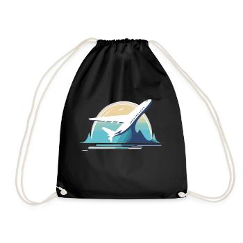 Avion - Sac de sport léger - noir - Devant