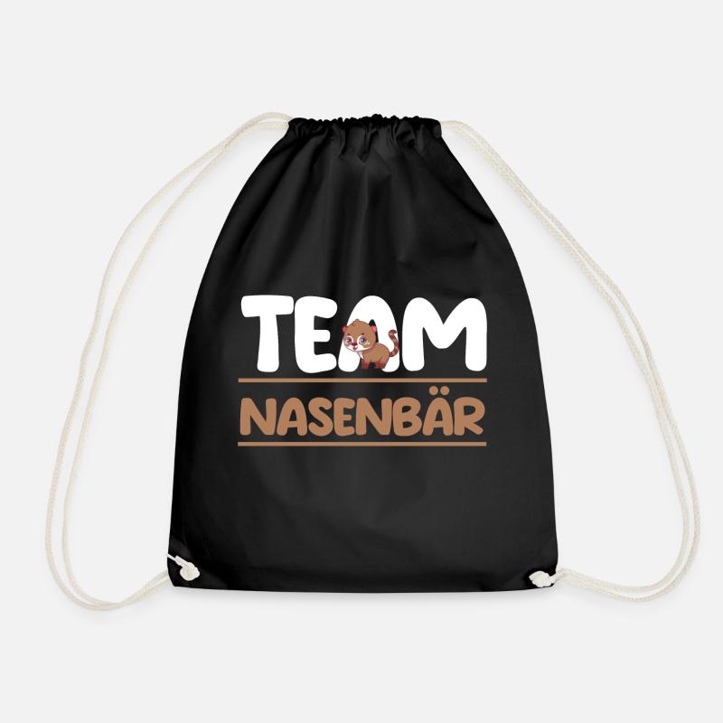 Nasenbär - Turnbeutel - Schwarz
