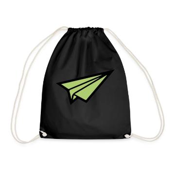 Avion en papier 02 - Sac de sport léger - noir - Devant