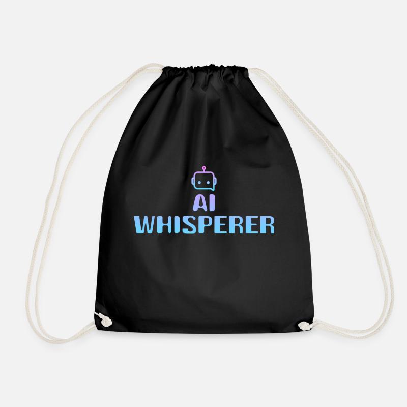 AI Whisperer - Drawstring Bag - black