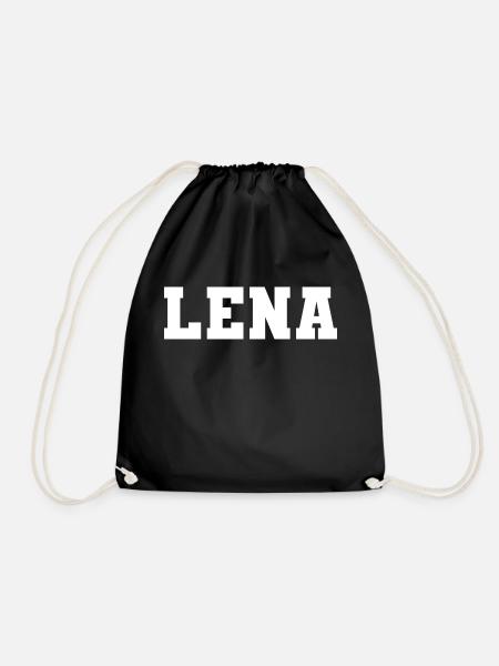 Name - Lena - Turnbeutel - Schwarz