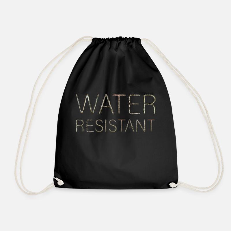 Water Resistant - Drawstring Bag - black