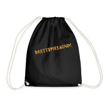 brettspielkind gelb - Turnbeutel - Schwarz - Vorne