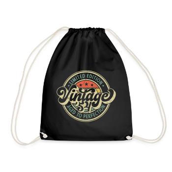 Vintage '54 - Aged To Perfection - Drawstring Bag - black - Front