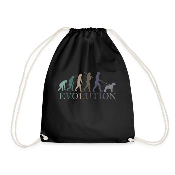 DIE EVOLUTION DES SCHNAUZERS - Turnbeutel - Schwarz - Vorne