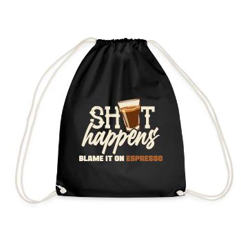 Shot Happens - Espresso Coffee Lovers - Drawstring Bag - black - Front