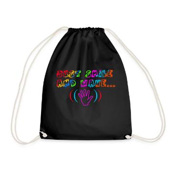 Il suffit de sourire et de saluer - Sac de sport léger - noir - Devant