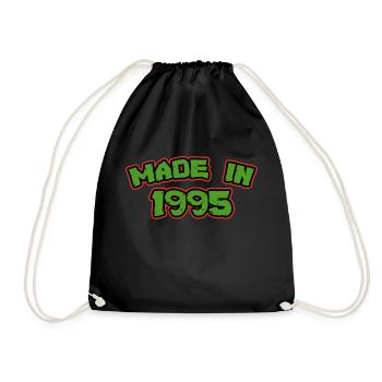 Made in 1995 - Drawstring Bag - black - Front