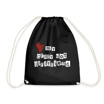J’adore ma petite amie folle et sexy - Sac de sport léger - noir - Devant