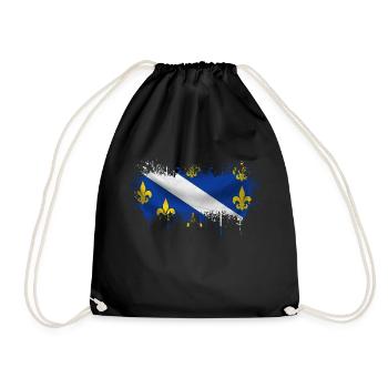Bosnie-Herzégovine europe sarajavo drapeau mostar - Sac de sport léger - noir - Devant