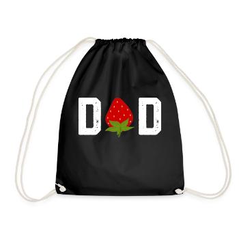Strawberry Dad Fruit Lover Fruitarian Father’s Day - Sac de sport léger - noir - Devant